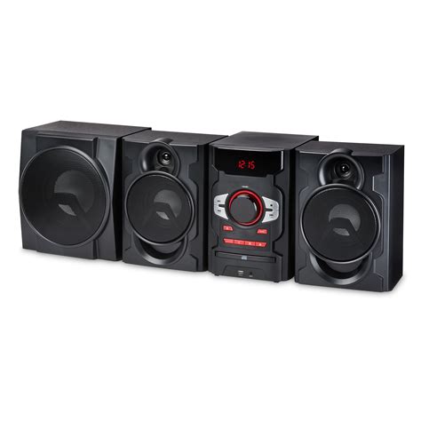 It offers great surround sound audio with a punchy bass and is a perfect audio system for a small home theater. . Onn stereo system